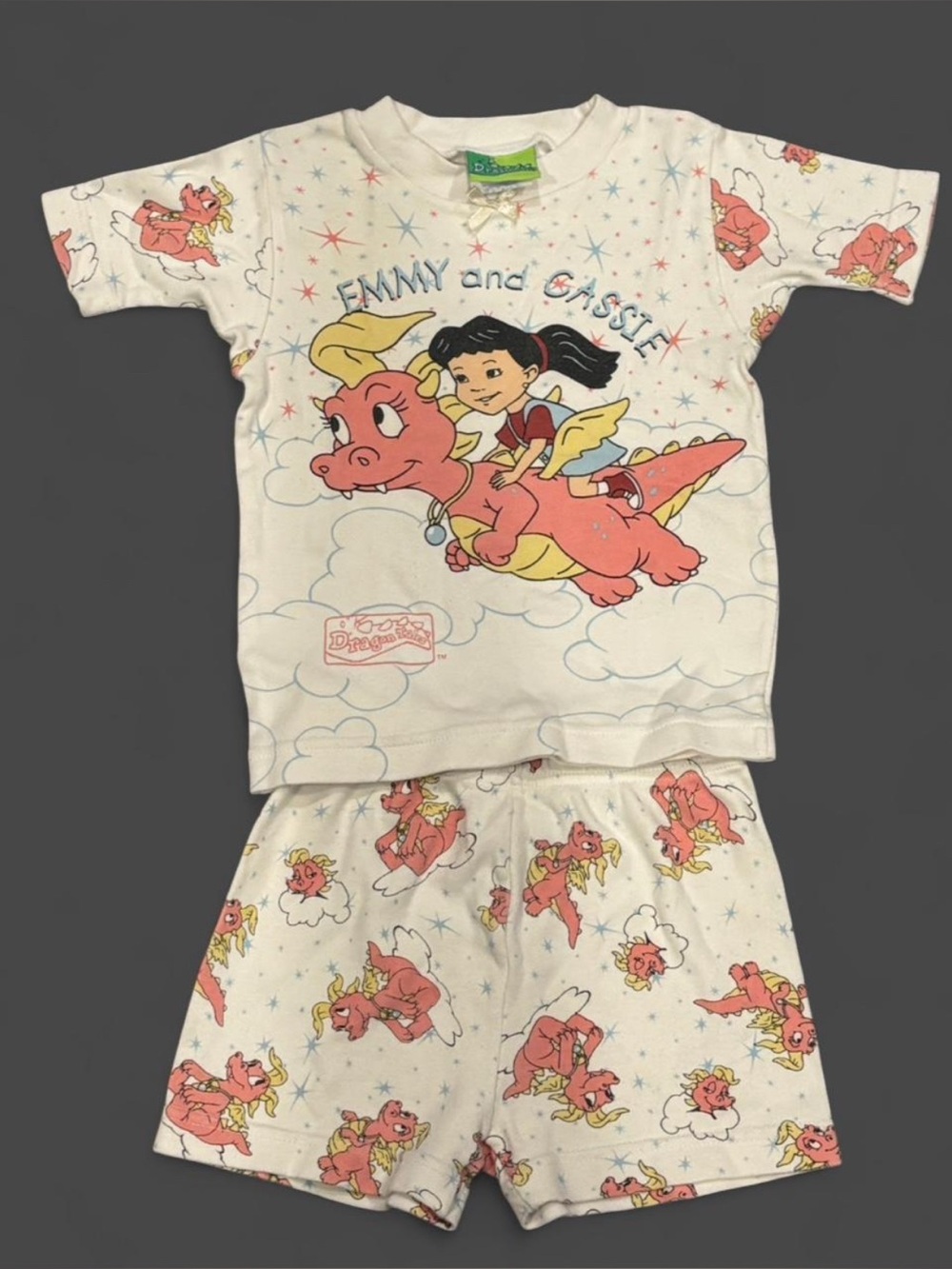 Kids Vintage Dragon Tales 2000 Emmy and Cassie set size 4T
